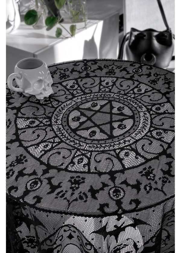 Killstar Asra Lace Tischtuch Schwarz Online-Verkauf – Bild 3