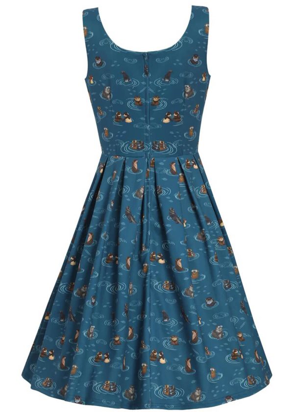 Dolly & Dotty Amanda Otter Family 50 s Swingkleid in Blau Schn?ppchen – Bild 3