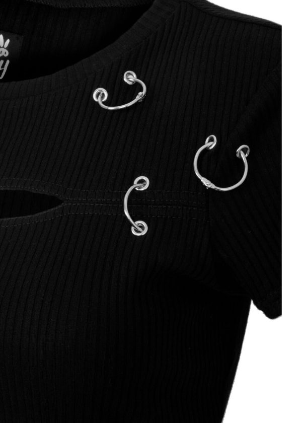 Hell Bunny Taylor 80 s Top Schwarz Mode – Bild 5
