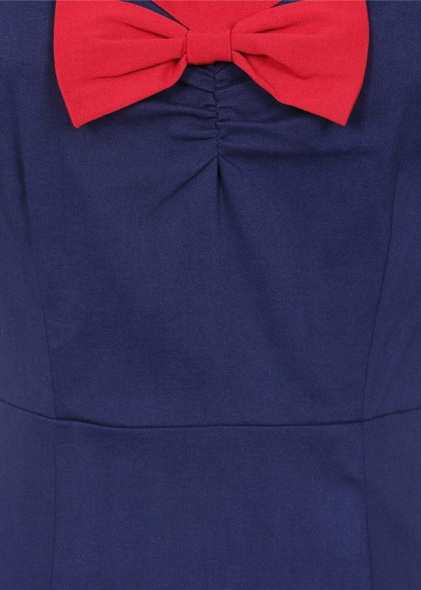 Collectif Margret 50 s Etuikleid Navy Online – Bild 5