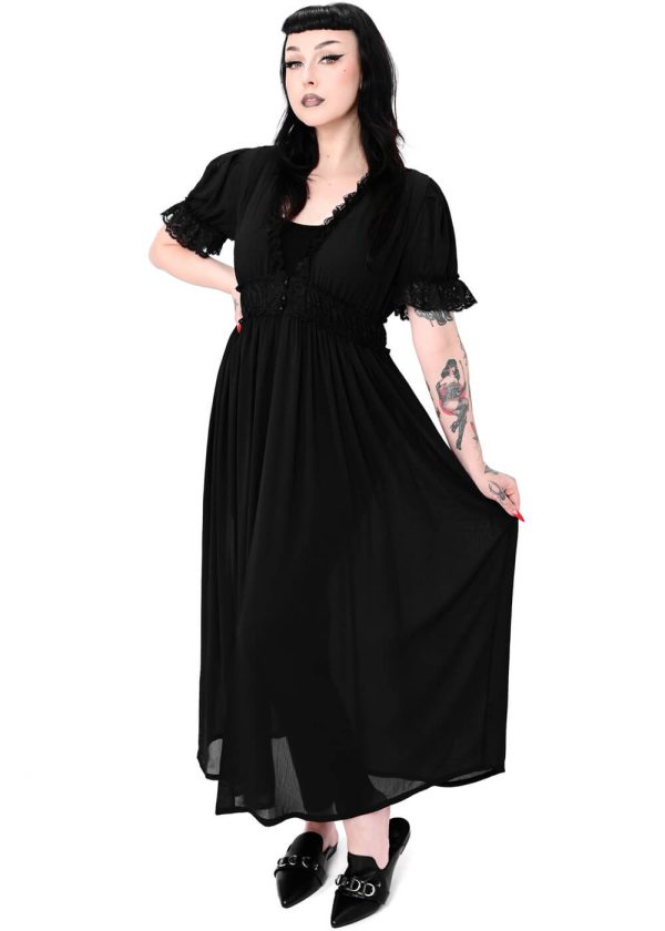 Foxblood Rosy Mesh Chiffon Schwarz Jetzt online – Bild 3