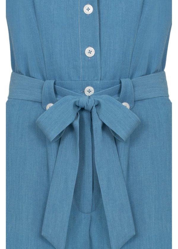 Hell Bunny Rylee Jumpsuit Blau Im Angebot – Bild 2