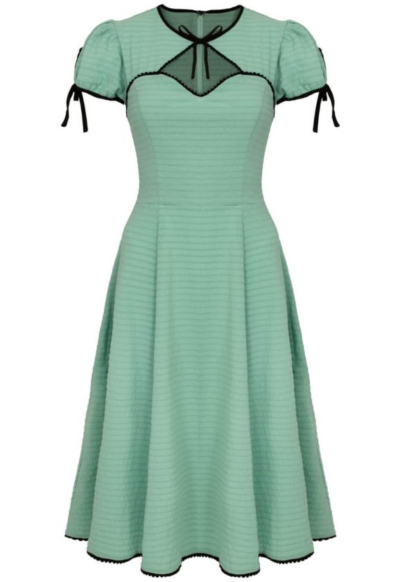 Hell Bunny Casey 40 s Swing Kleid Minze Mode
