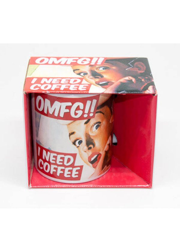 Retro Fun OMFG I Need Kaffeetasse, Mehrfarbig Rabatt – Bild 2