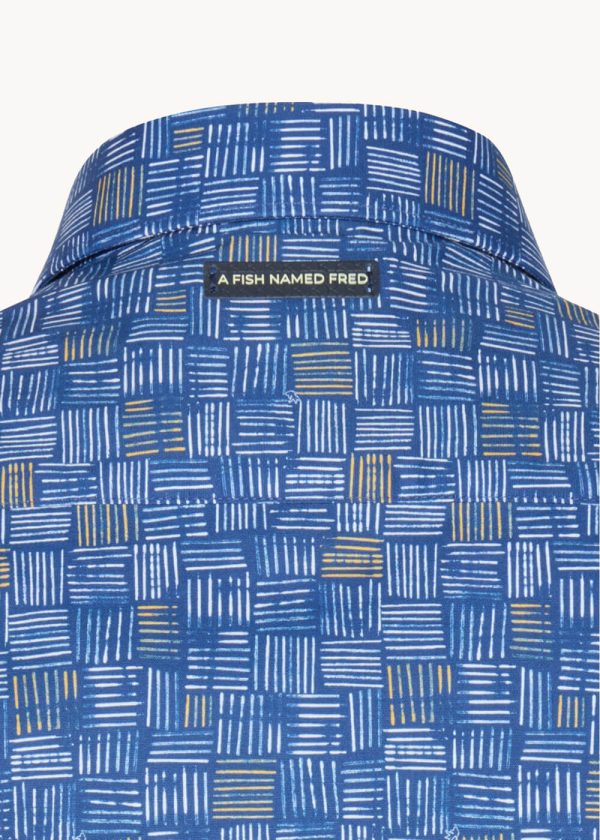 A Fish Named Fred Watercolor Stripes Shirt Kobalt Blau Online – Bild 2