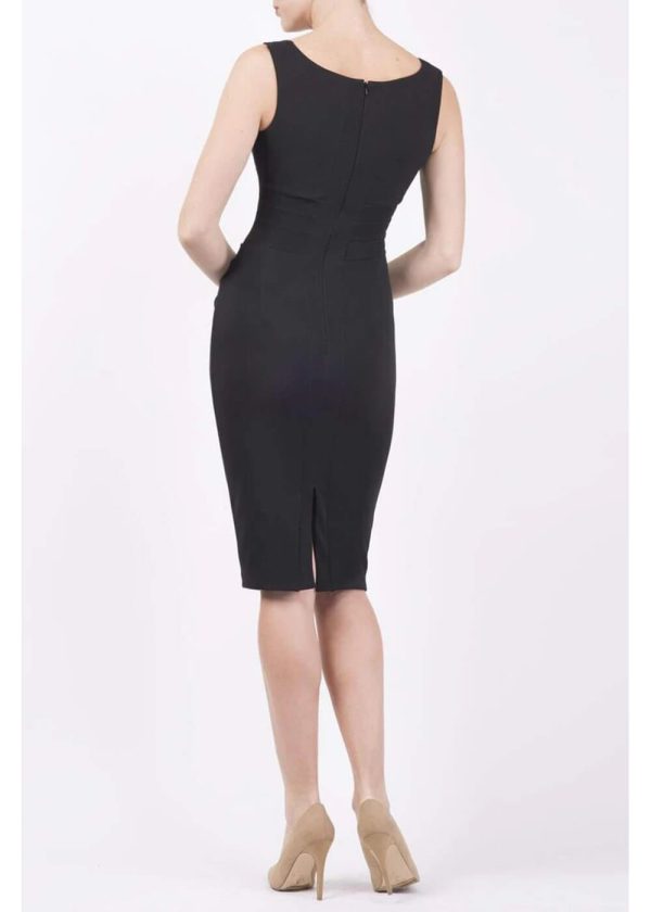 Diva Catwalk Banbury 50er Bleistiftkleid Schwarz Im Angebot – Bild 2