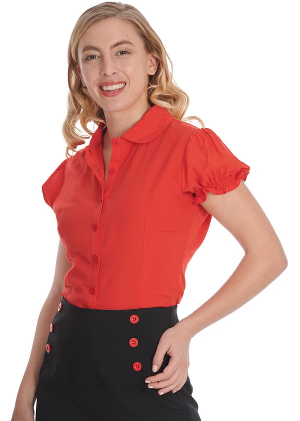 Banned Betsy Bloom 40 s Bluse Rot Online