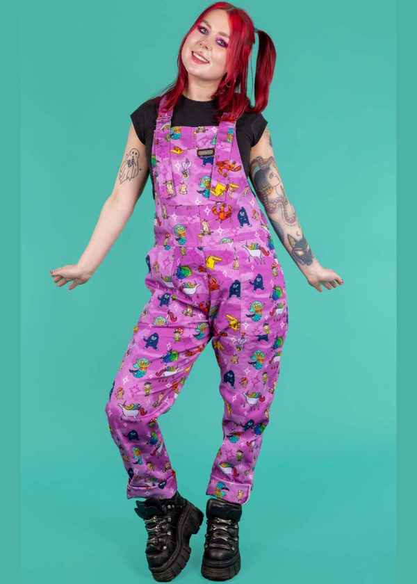 Run & Fly Happiness Enchanters Word Spells 70 s Latzhose Rosa Im Angebot