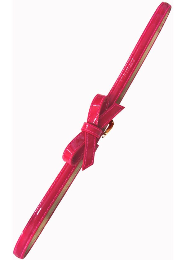 Banned Gold Rush 50 s Lackgürtel Pink Schn?ppchen