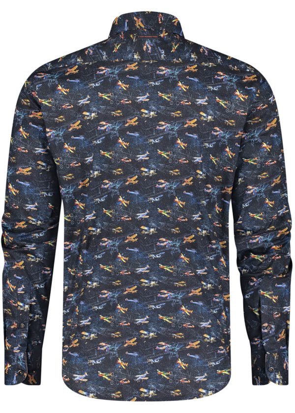 A Fish Named Fred Aeroplanes Hemd Navy Online-Verkauf – Bild 2