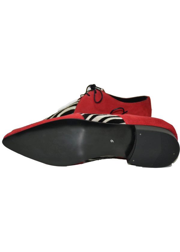 Steelground Beat Zebra Wildleder 50er Jahre Schuhe Rot Weiß Jetzt online – Bild 2