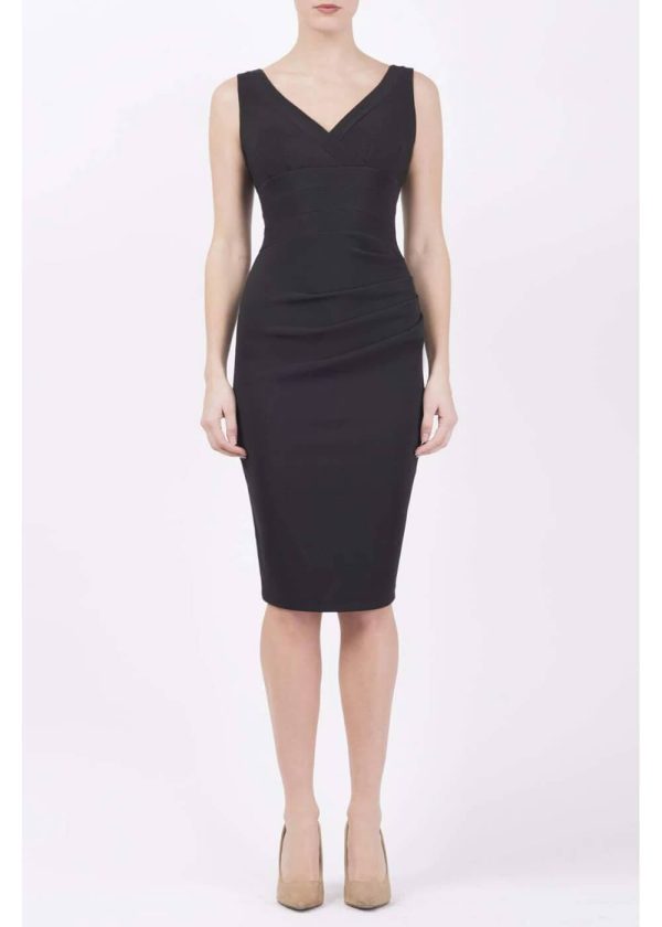 Diva Catwalk Banbury 50er Bleistiftkleid Schwarz Im Angebot