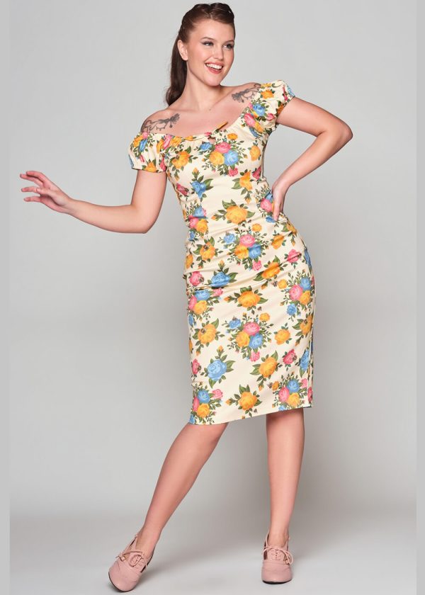 Collectif Lorena Rose Garden 50 s Etuikleid Multi Im Angebot – Bild 4