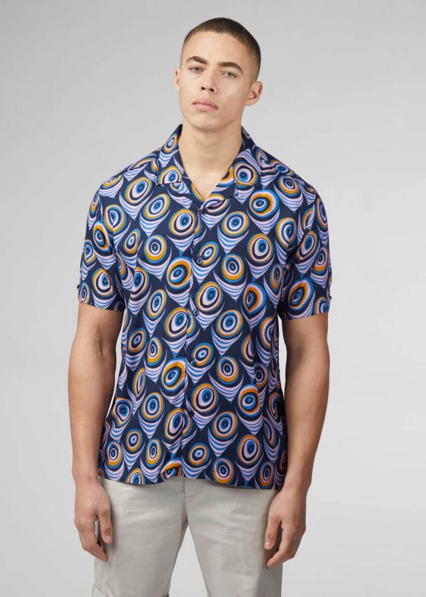 Ben Sherman Psychadelic Shirt Lila Im Angebot – Bild 3