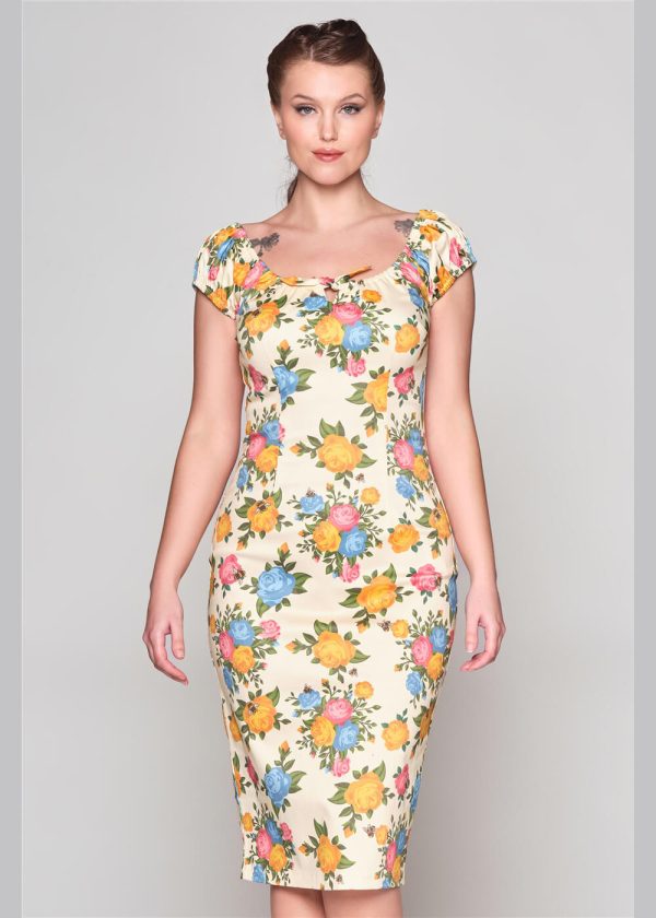 Collectif Lorena Rose Garden 50 s Etuikleid Multi Im Angebot – Bild 2