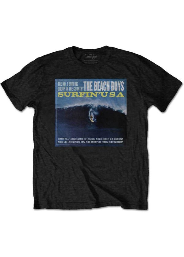Band Shirts The Beach Boys Surfin  USA T-Shirt Schwarz Zu verkaufen