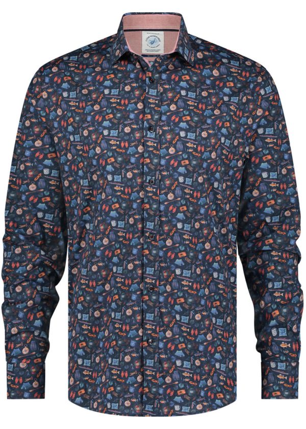 A Fish Named Fred Camping Gear Hemd Navy Online