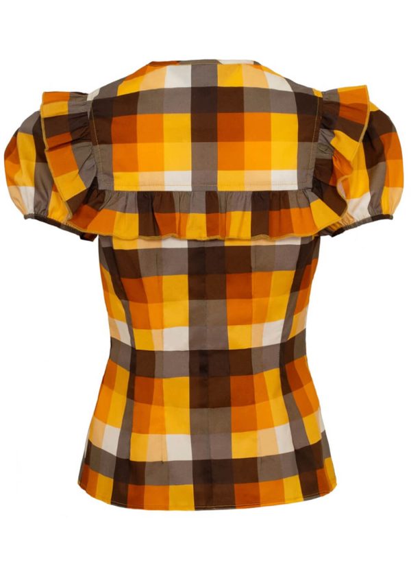 Hell Bunny Darlene Check 40 s Bluse Multi Angebot – Bild 5