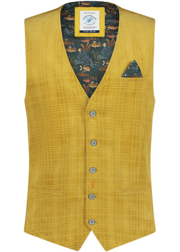 A Fish Named Fred Corduroy Veste Gold Online