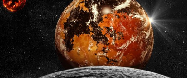 Rote Planeten in der Galaxie, Glasbild Panorama Online-Schn?ppchen – Bild 5