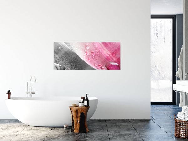Tulpenblätter mit Wassertropfen, Glasbild Panorama Online-Schn?ppchen – Bild 4