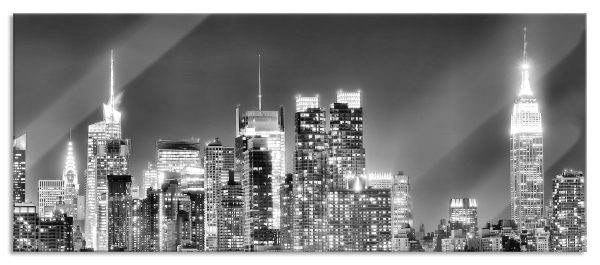 New York City Skyline, Glasbild Panorama Schn?ppchen