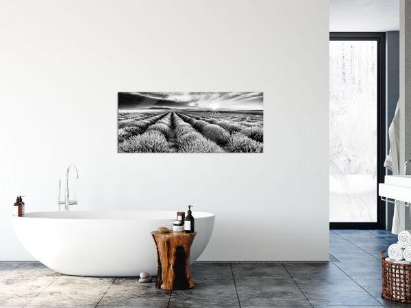Traumhafte Lavendel Provence, Glasbild Panorama Online-Verkauf – Bild 4