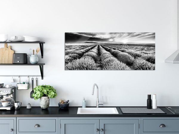 Traumhafte Lavendel Provence, Glasbild Panorama Online-Verkauf – Bild 3